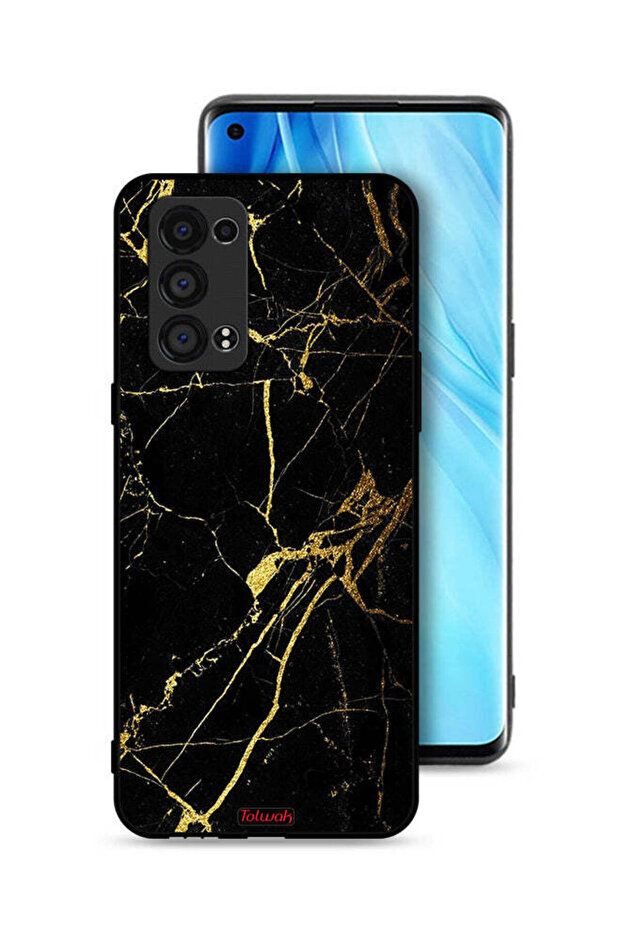 غطاء حماية لهاتف Oppo Reno6 Pro Plus 5G - رخامي متصدع