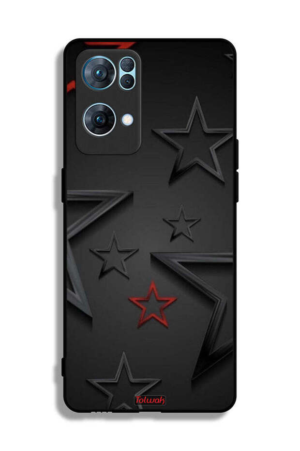 غطاء حماية لهاتف Oppo Reno7 Pro 5G بنقشة نجوم - 2