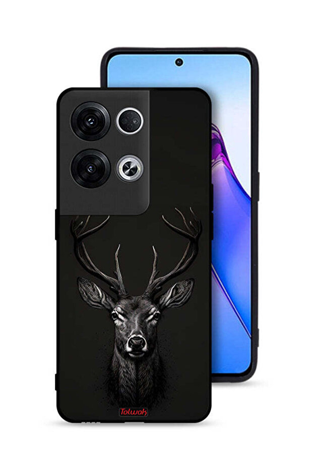 غطاء حماية لهاتف Oppo Reno8 Pro Plus 5G برسومات غزال رقمية