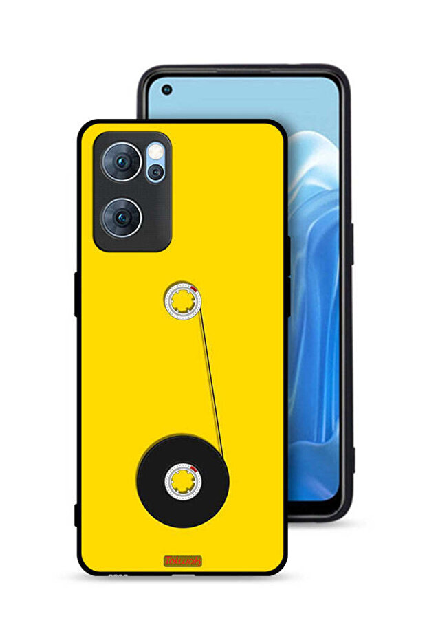 غطاء حماية لهاتف Oppo Reno7 5G بتصميم عجلة كاسيت