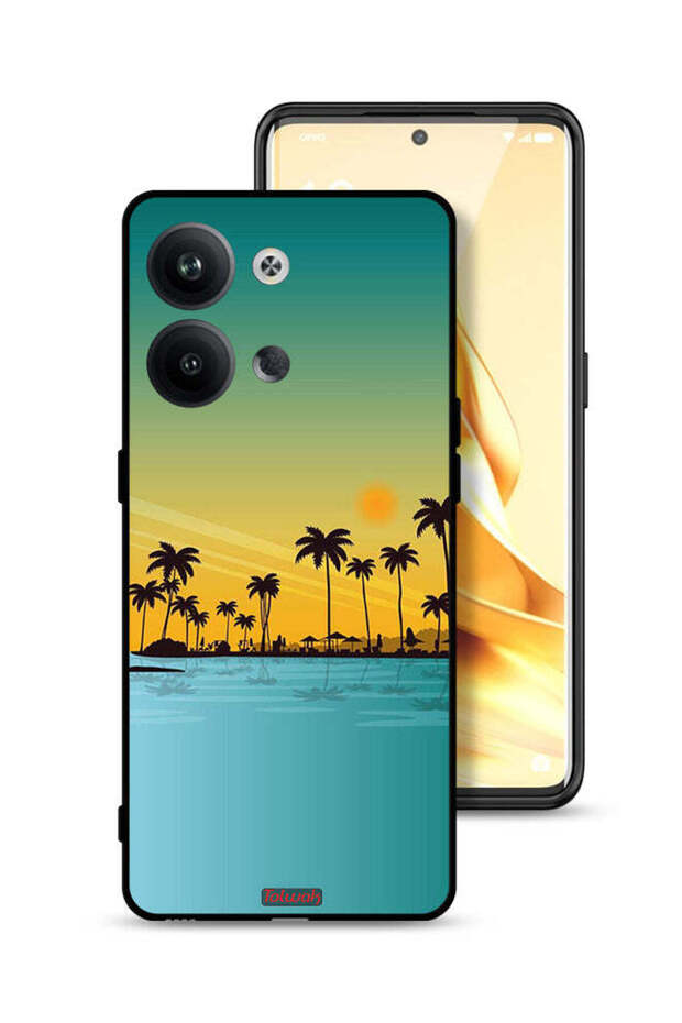 غطاء حماية لهاتف Oppo Reno9 5G، منظر طبيعي، فن تجريدي