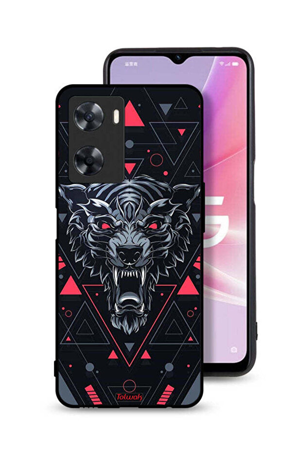 غطاء حماية لهاتف Oppo A77s بتصميم الذئب المتمايل