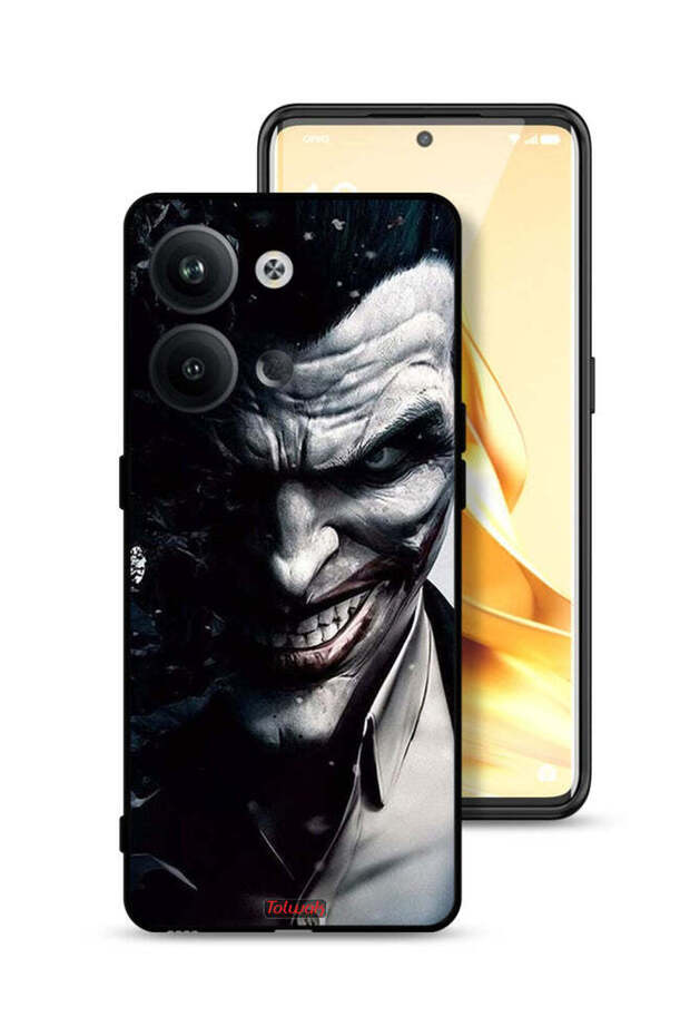 غطاء حماية لهاتف Oppo Reno9 Pro 5G بتصميم نصف وجه جوكر