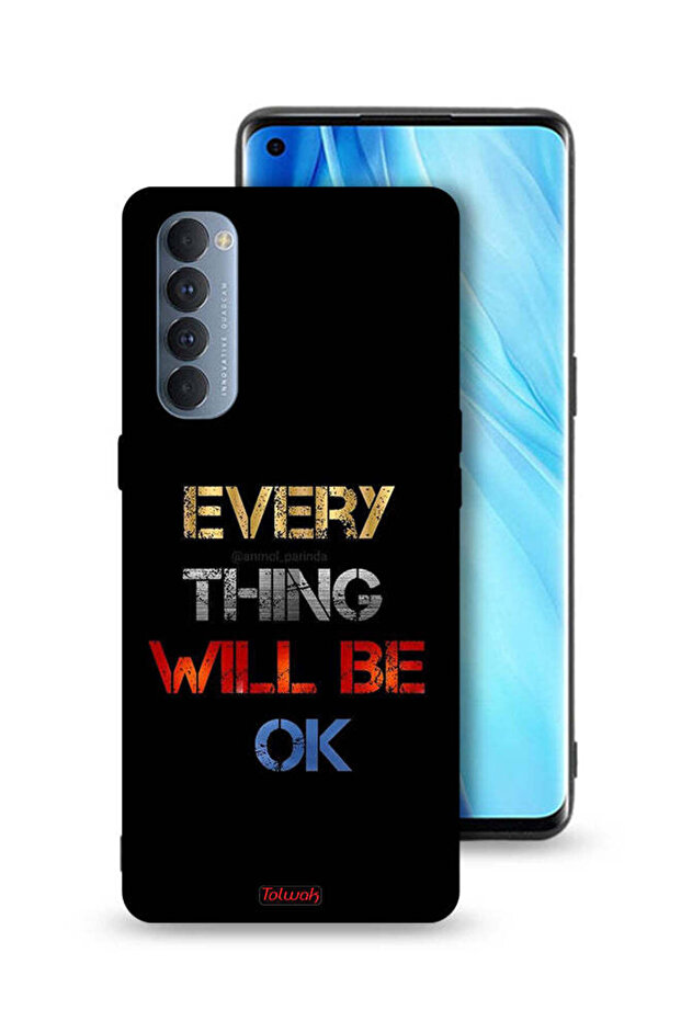 غطاء حماية لهاتف Oppo Reno4 Pro 4G كل شيء سيكون على ما يرام