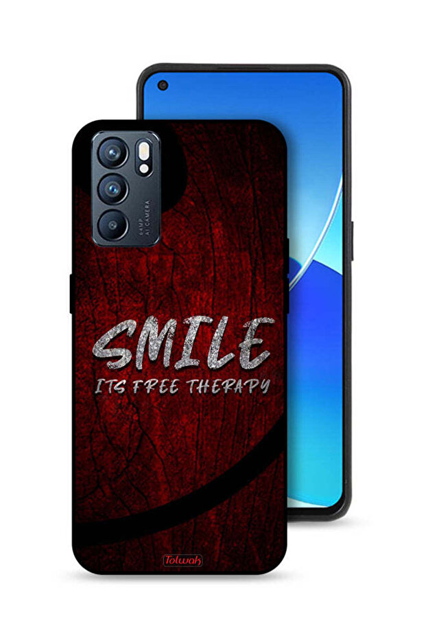 Oppo Reno6 5G Protective Case Cover Smile Its Free Therapy