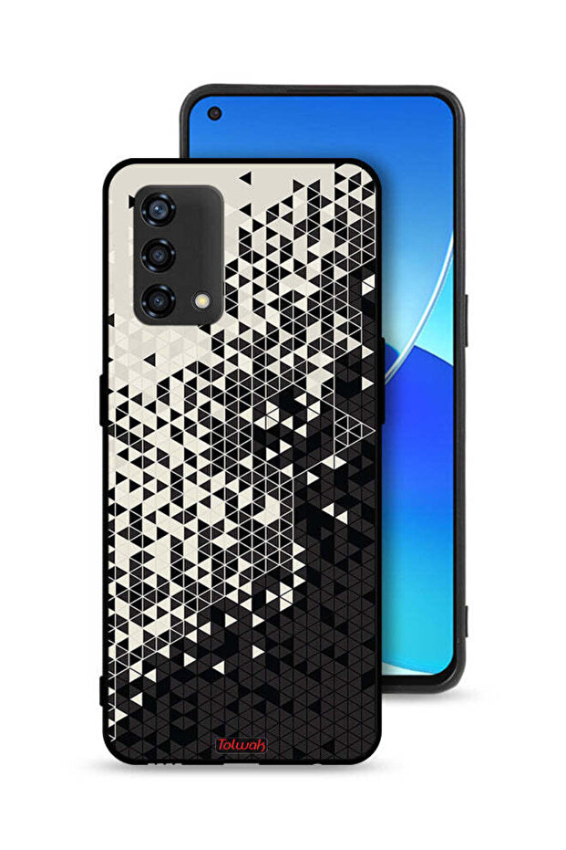Oppo A95 4G Protective Case Cover Pattern Digital Art Triangle