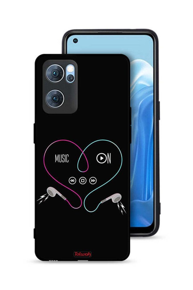 غطاء حماية لهاتف Oppo Reno7 5G مع موسيقى