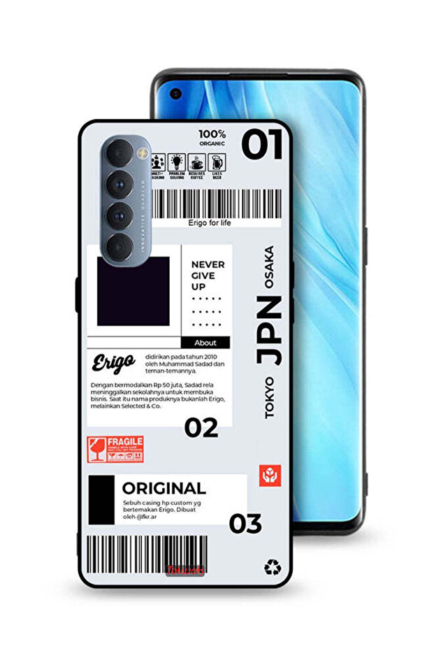 غطاء حماية لهاتف Oppo Reno4 Pro 4G - ملصق ياباني