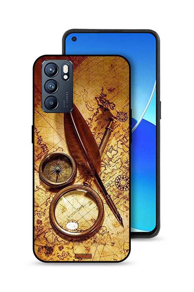 Oppo Reno6 5G Protective Case Cover Vintage Compass