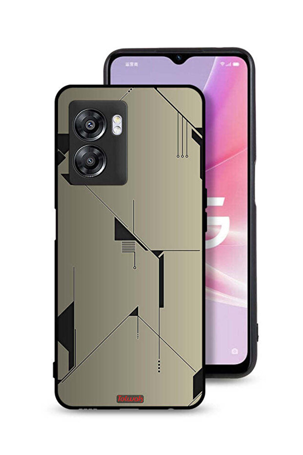 غطاء حماية لهاتف Oppo A57 5G بتصميم تجريدي بسيط للفن الرقمي