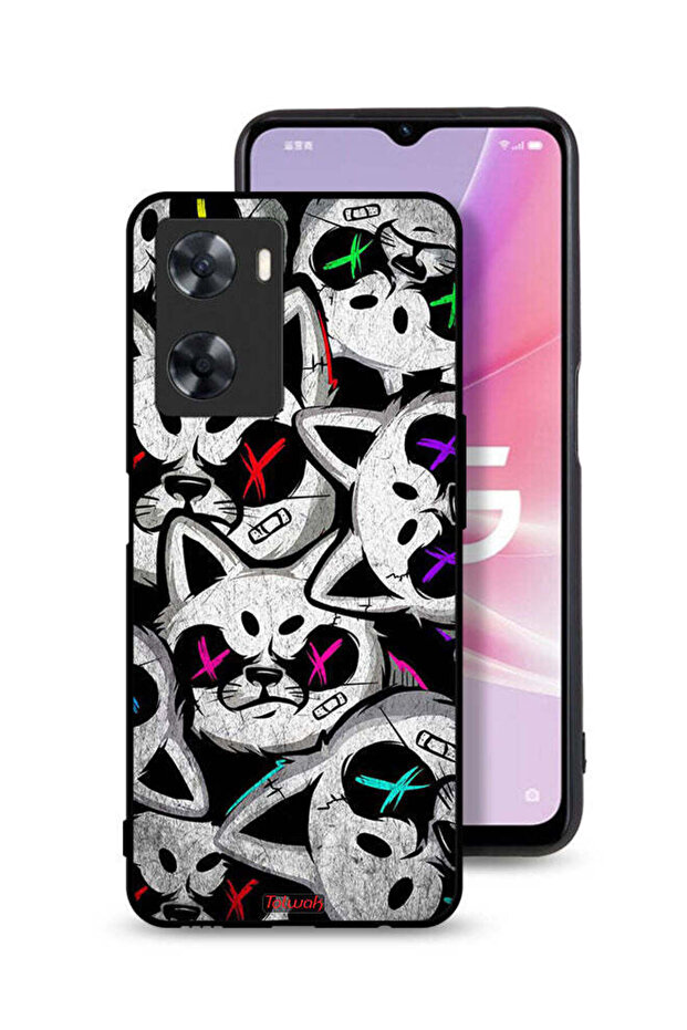 غطاء حماية لهاتف Oppo A57s بنقشة قطط مارشميلو