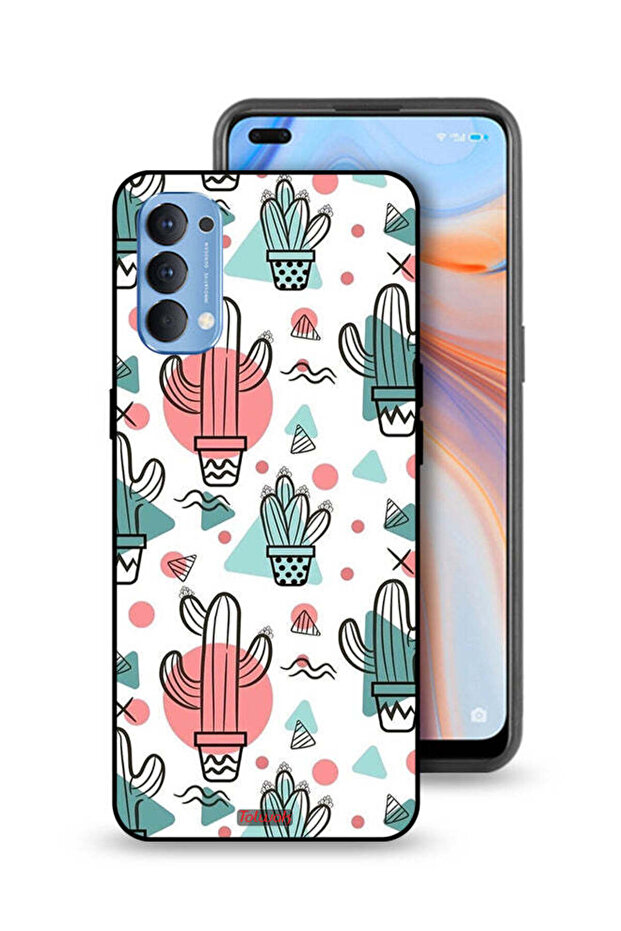 غطاء حماية لهاتف Oppo Reno4 4G بلون الصبار