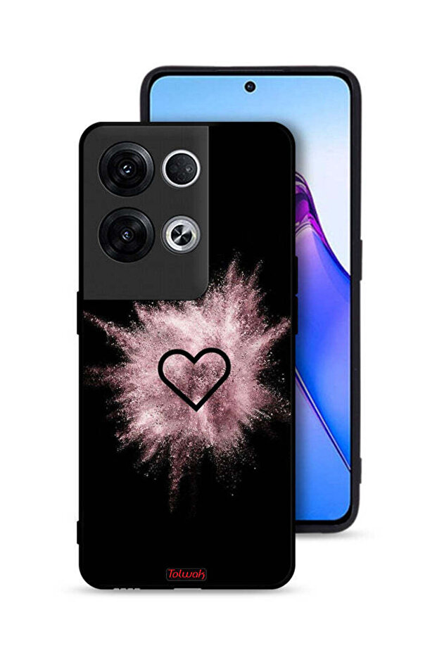 غطاء حماية لهاتف Oppo Reno8 Pro Plus 5G بتصميم قلب لامع