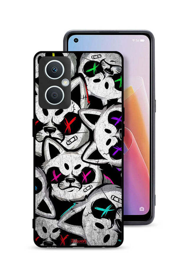 جراب حماية لهاتف Oppo A96 5G (الصين) بنقشة قطط مارشميلو