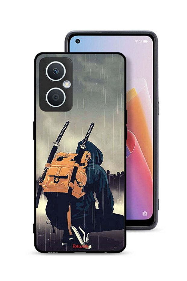 غطاء حماية لهاتف Oppo A96 5G (الصين) بتصميم سيف ساموراي رقمي
