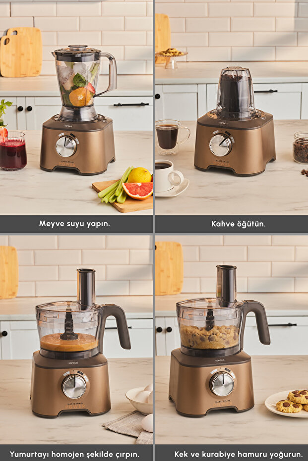 Mastermaid Power Multifunctional 10 in 1 Walnut Brown Mutfak Robotu 2000W - 5