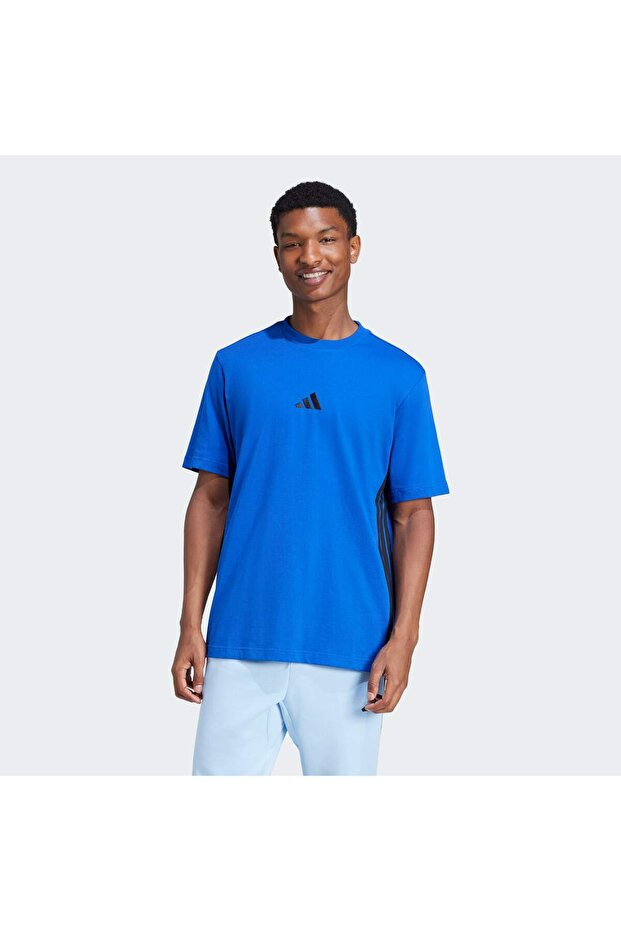 Essentials 3-Stripes Single Jersey Tişört - 1