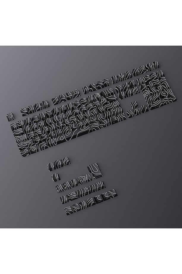 128 Tuş Keycaps PBT Contour Line Tuş Takımı - 2