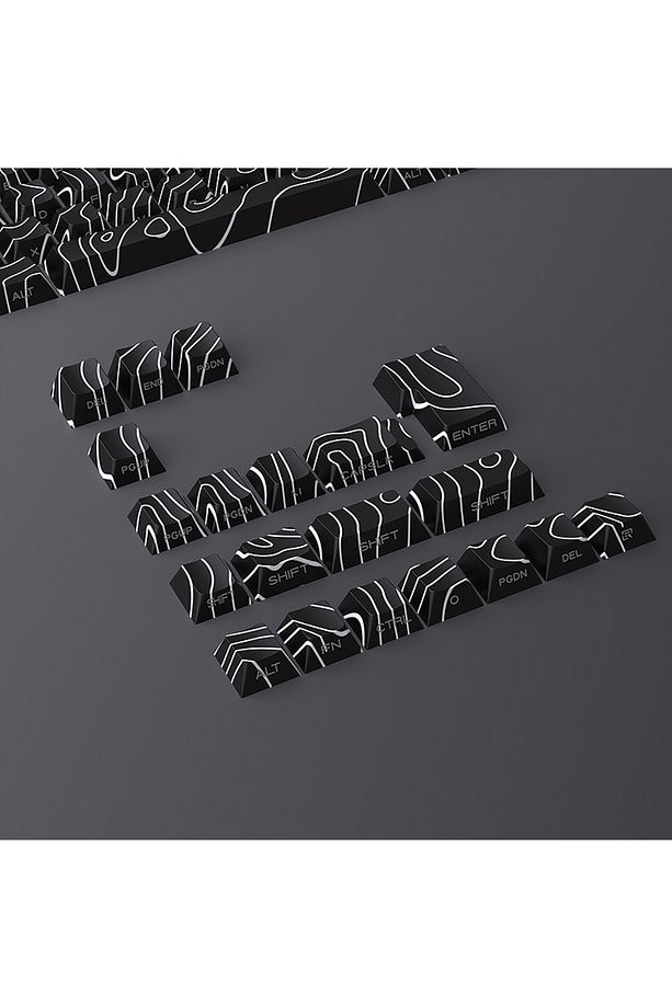 128 Tuş Keycaps PBT Contour Line Tuş Takımı - 3