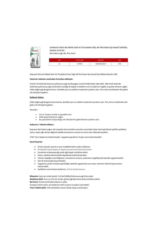 Çay Ağacı Özlü Köpek Şampuanı 200 ml / Bit Pire Kene Dış Parazit Bitkisel Damla 3 ML/Fırça Hediye - 7
