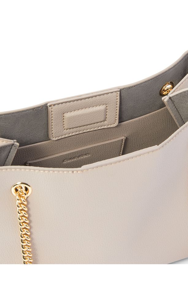 Minimal Monogram Shoulder Wı Bej Kadın Çanta - 3