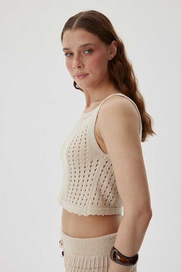 ASKILI AJURLU TRİKO TOP - 7