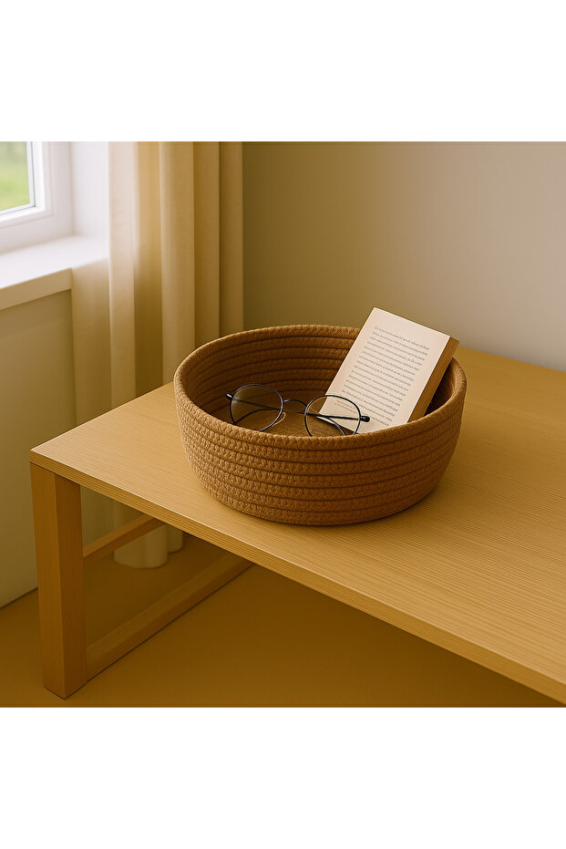 Multi-Purpose Box with Lid Beige Color