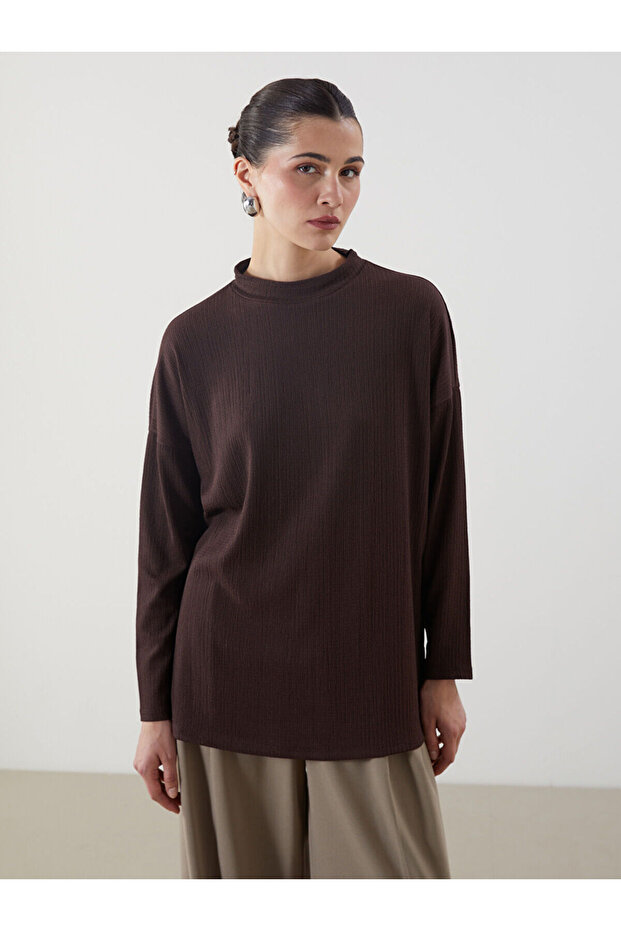 Nevavm Women's Tunic with a High Collar