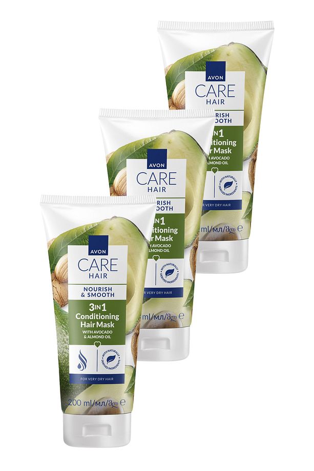 Care Avokado ve Badem Yağı İçeren 3’ü 1 Arada Saç Maskesi 200ml Üçlü Paket - 1