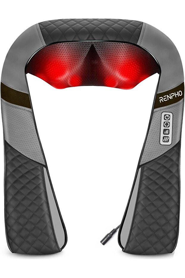 Back Neck Massager with Heat, Shiatsu Shoulder Massager with Electric Deep Tissue Kneading Ma