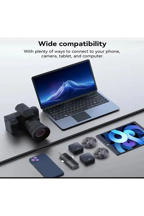 Kablosuz Yaka Mikrofonu Tip-C Android Kamera IPhone Stüdyo Mikrofonu için Ses Video Canlı Yayın Oyun - 3