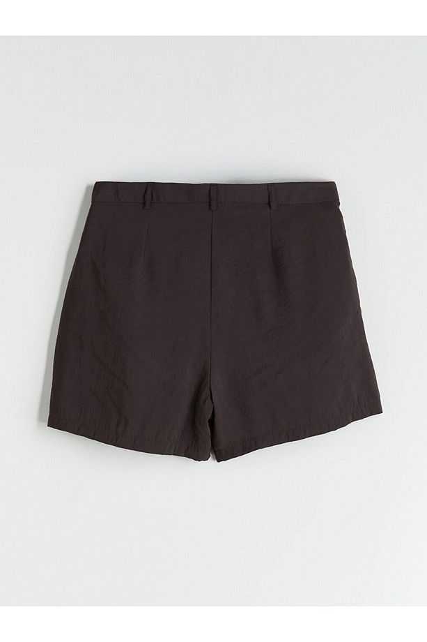 LCW Vision Loose Fit Modal Karışımlı Kadın Pileli Şort - 6