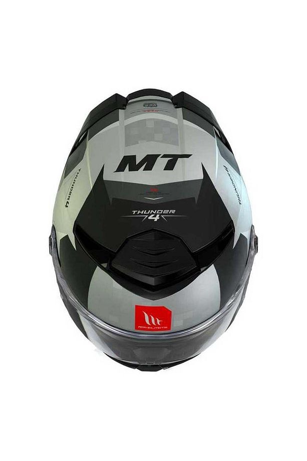 MT Thunder 4 SV FF118SV Exeo C2 Gloss Pearl Titanium Full Face Motosiklet Kaskı - 4
