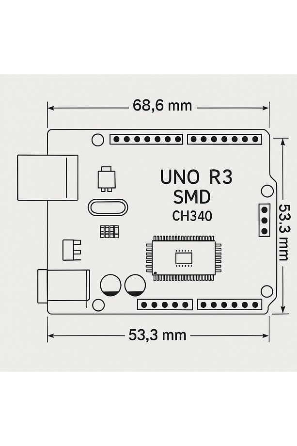 UNO R3 (CH340 çipli) + USB Kablo Hediyeli - 2