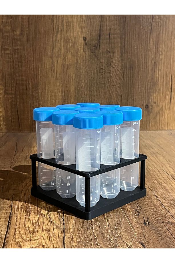 50ml Falkon Santrifüj Minimal Deney Tüpü Standı (3*3) (Tüpler görsel amaçlıdır) - 2
