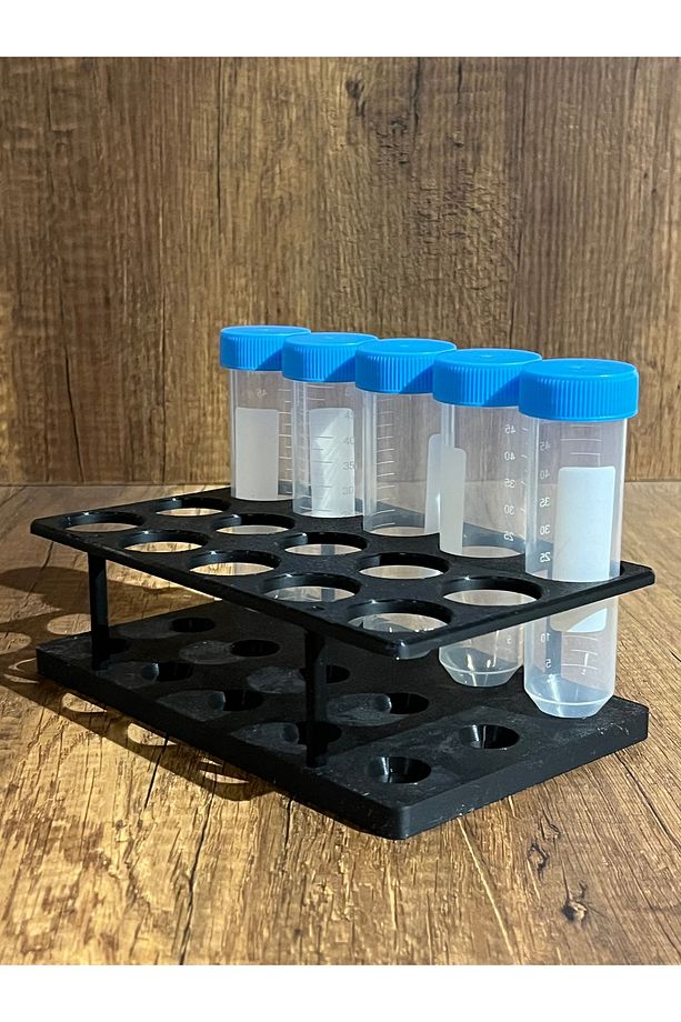 50ml Falkon Santrifüj Minimal Deney Tüpü Standı (5*3) (Tüpler görsel amaçlıdır) - 5