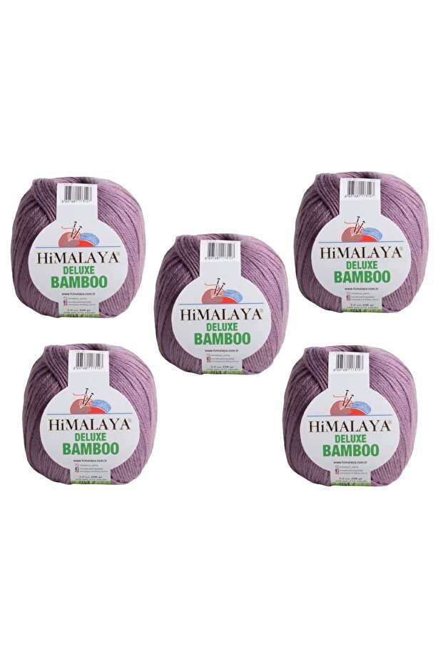 Deluxe Bamboo, 5 Yumak, 500g Gram, Cardigan Sweater Yarn 124-35