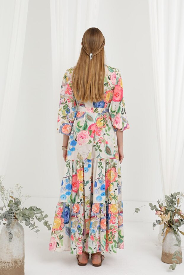 ÇİÇEKLİ ELBİSE - 5