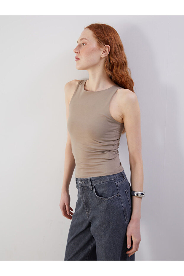 Nevavm Women's Oval Neck Tank Top with a Difference