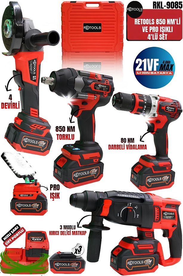PRO 4’LÜ SET 850 NM’Lİ VE TYPE-C IŞIKLI - 1