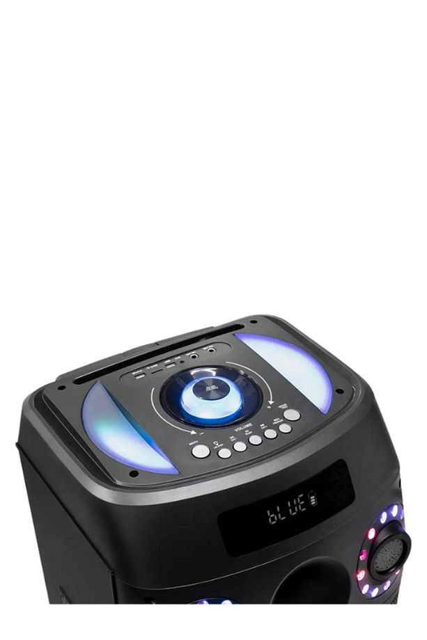 WR172 2x12” 100W RGB Bluetooth Müzik Kutusu | Baloncuklu, Kumandalı, 2 Kablosuz Mikrofonlu - 3