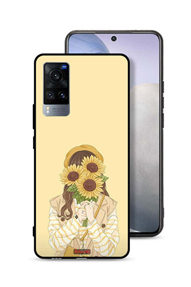 Vivo X60t Protective Case Cover Hide Face With Sunflowers