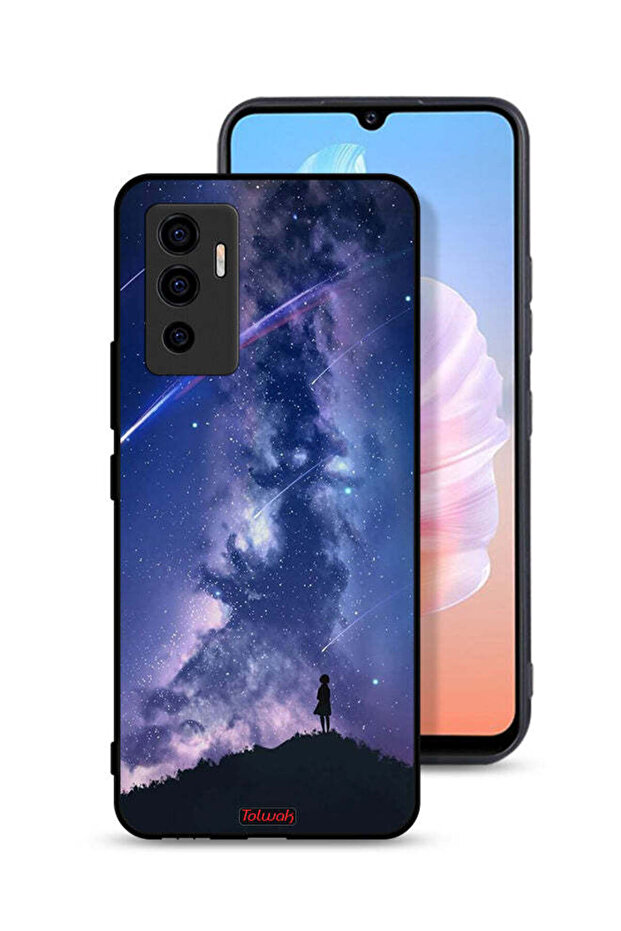 غطاء حماية لهاتف Vivo V23e بنقشة نجوم متحركة
