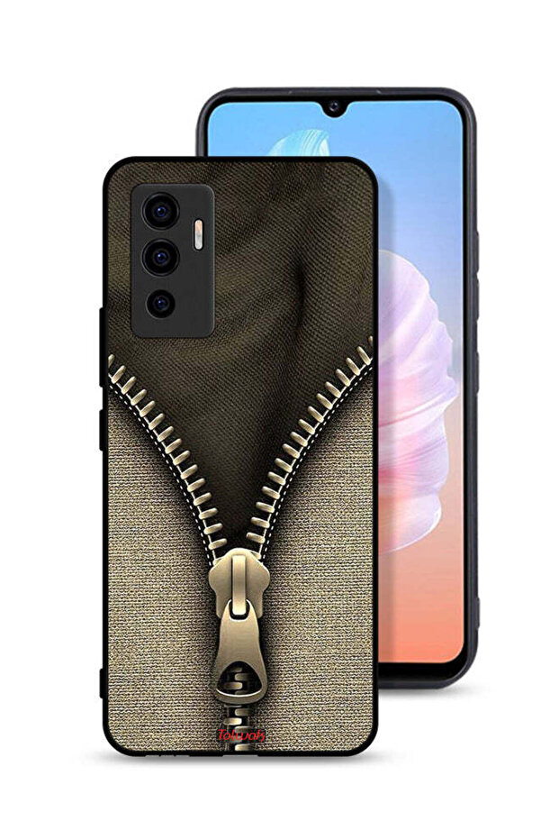 Vivo V23e Protective Case Cover Zip Pattern
