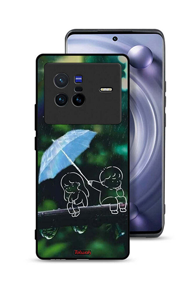 Vivo X80 Protective Case Cover Couple Abstract Art