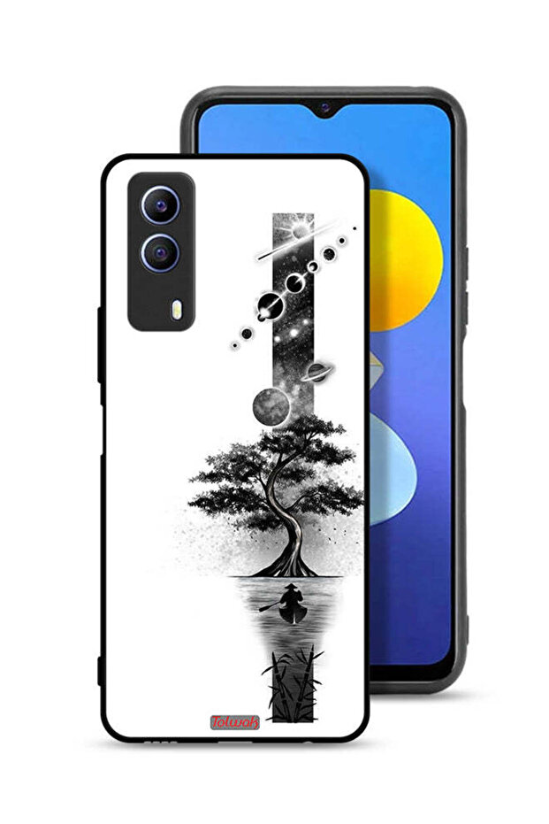 غطاء حماية Vivo T1x بتصميم فن الأرض والفضاء
