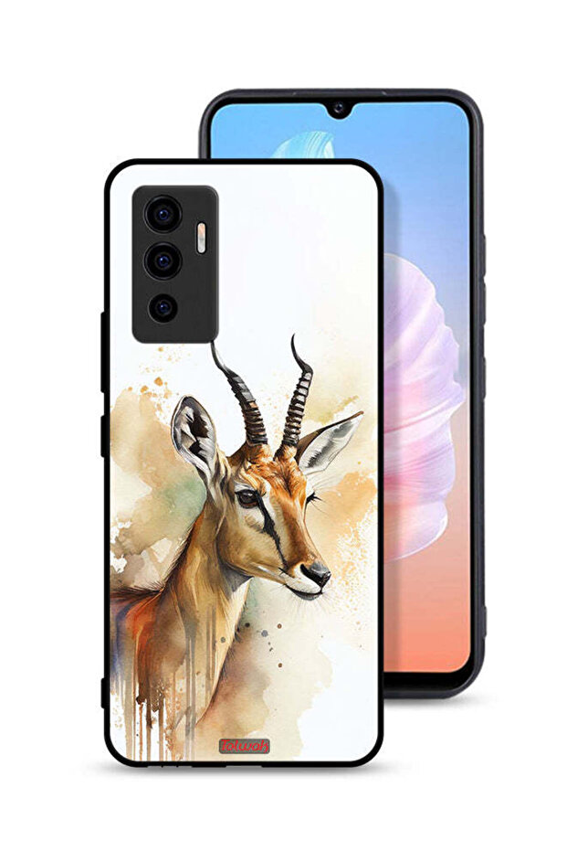 غطاء حماية Vivo V23e بتصميم فن تجريدي للغزلان