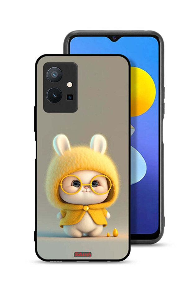 غطاء حماية لهاتف Vivo Y75 5G بتصميم أرنب صغير