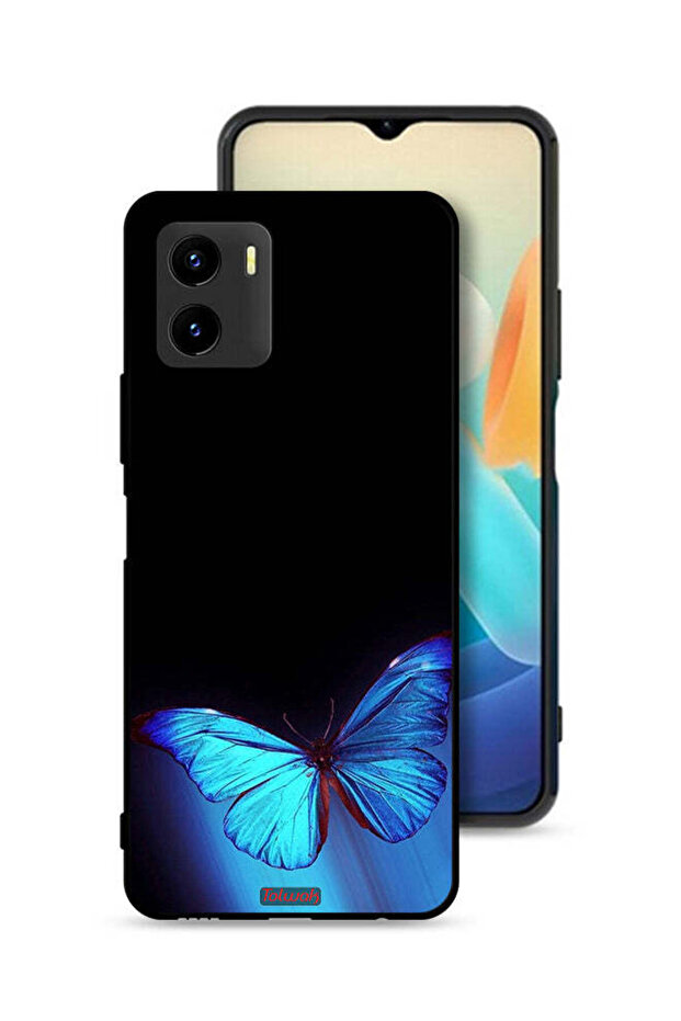 غطاء حماية لهاتف Vivo Y15s بتصميم فراشة