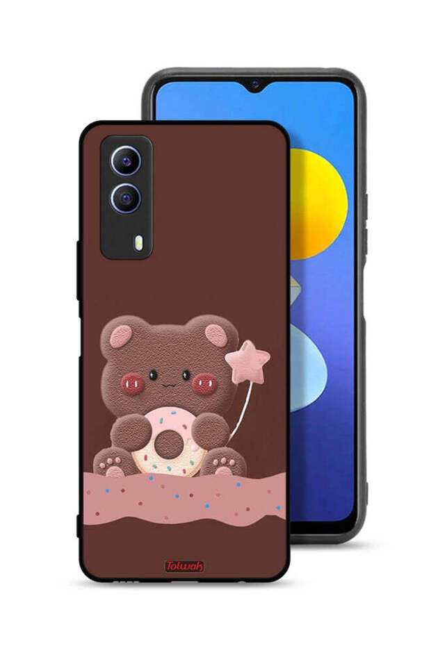 غطاء حماية Vivo T1x على شكل دب دونات